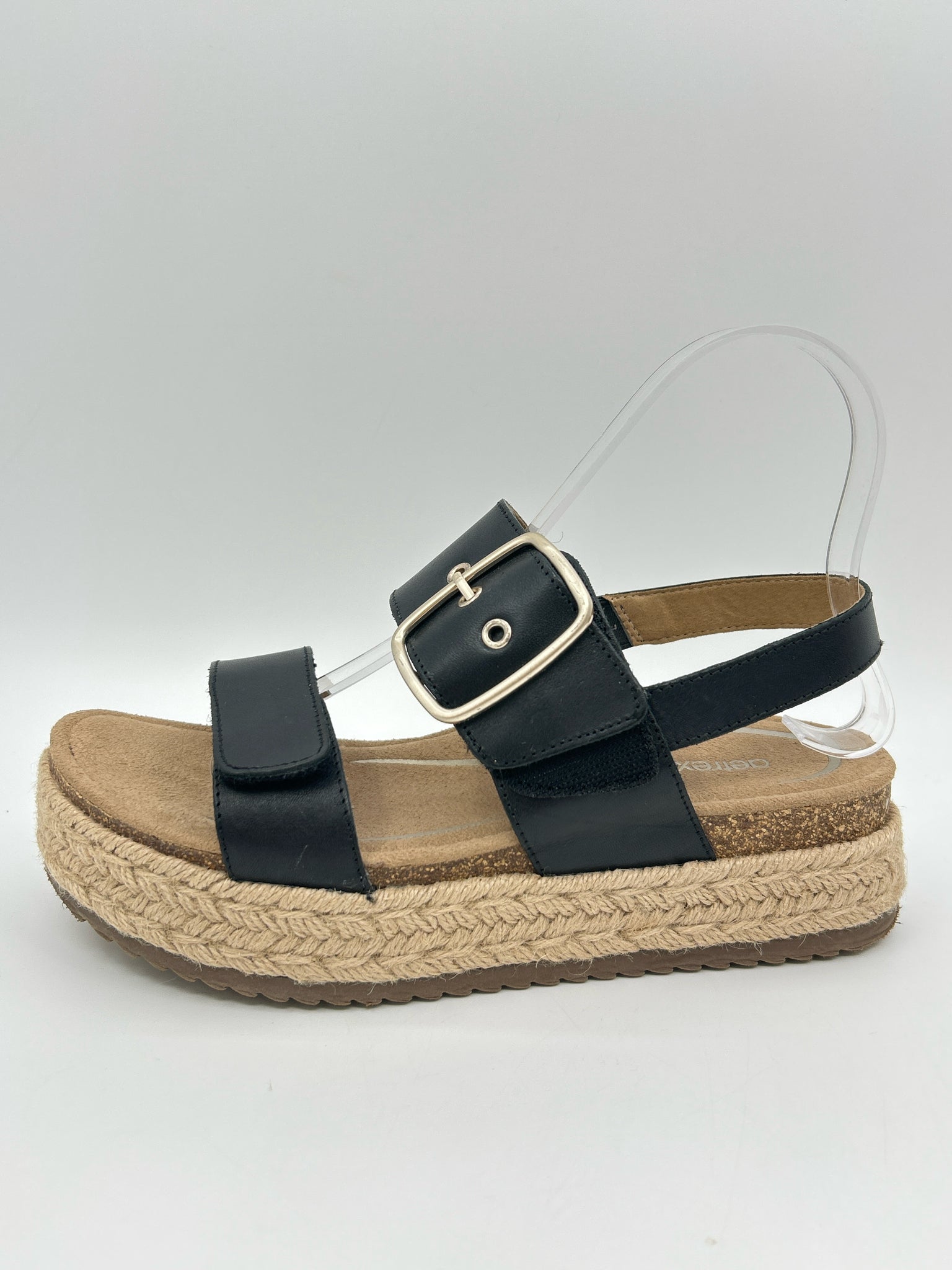 AETREX Size 7.5 Black Women Sandal
