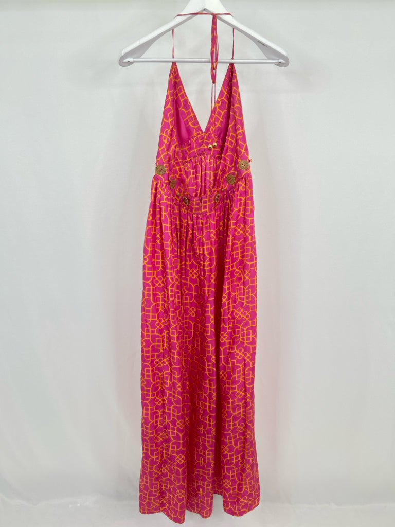 MILLY Size 8 Women's Pink and Orange Dress