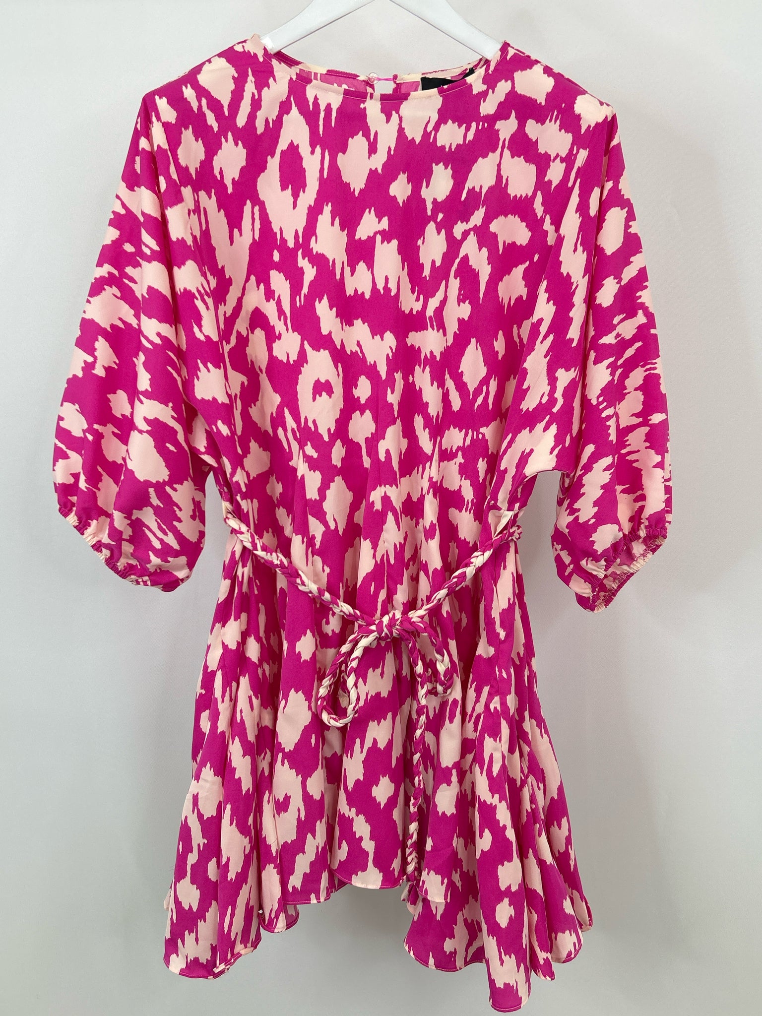 AAKAA Size L Fuschia Print Women Dress NWT