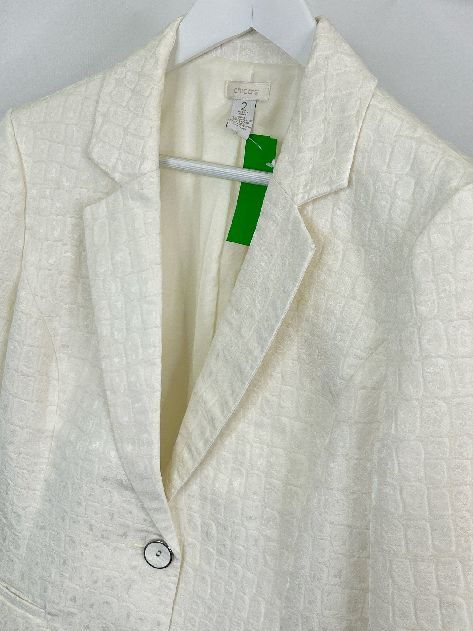 CHICO'S Size 12 White Women Jacket