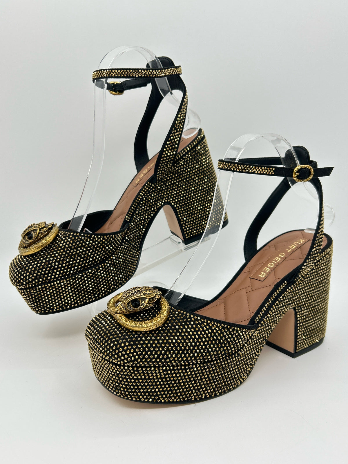 KURT GEIGER Size 41 GOLD AND BLACK Women Pumps