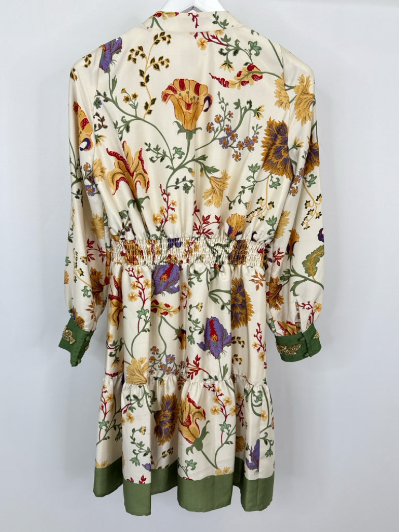 ANNE KLEIN Size S IVORY FLORAL Women Dress