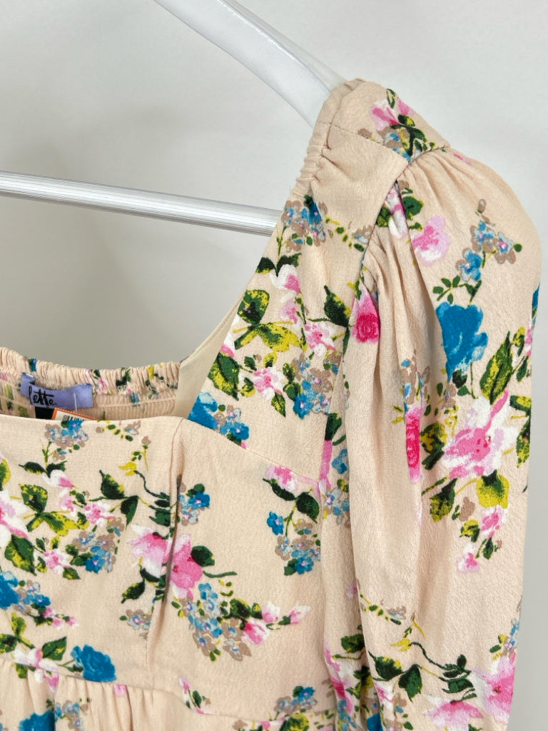Vyleete Size M PEACH FLORAL Dress