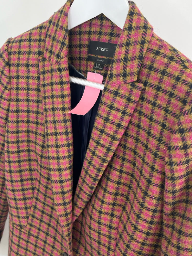 J CREW Women Size 8 BROWN AND PINK Blazer