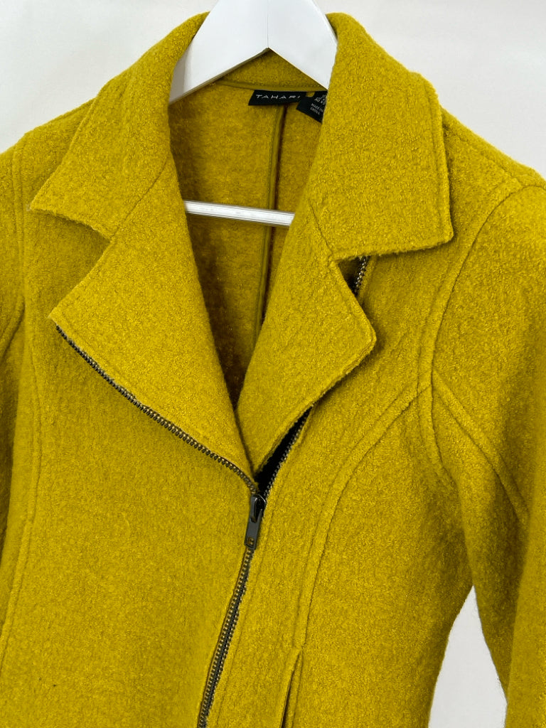 TAHARI Women Size XS Chartreuse Jacket