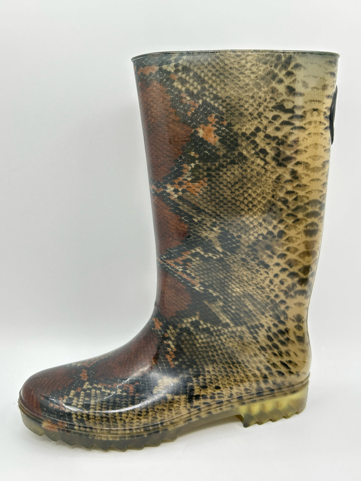 STUART WEITZMAN Size L BEIGE AND BLACK Women Rainboots