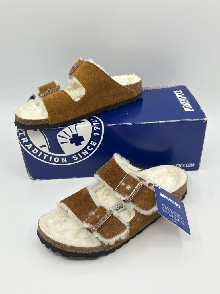BIRKENSTOCK Size 6N Brown Arizona Shearlin Mink Sandal NIB