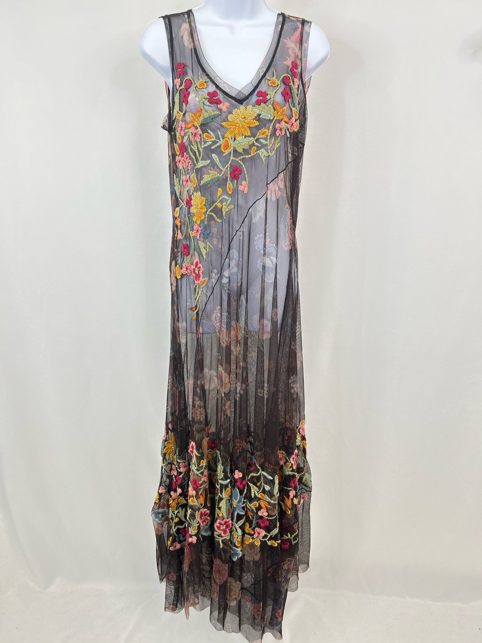 JOHNNY WAS Size L Brown Women Dress
