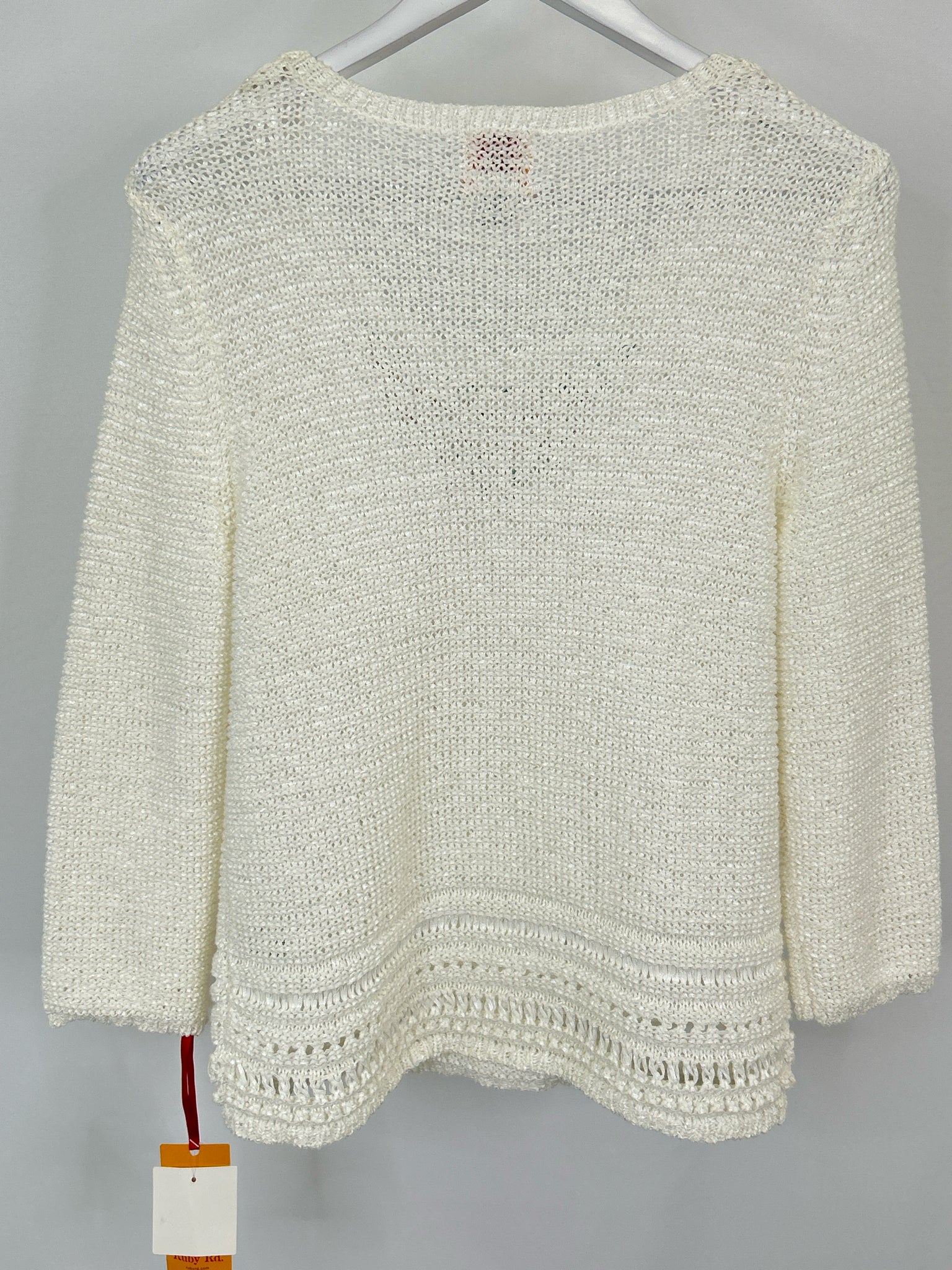 RUBY RD. Size L White Women Sweater