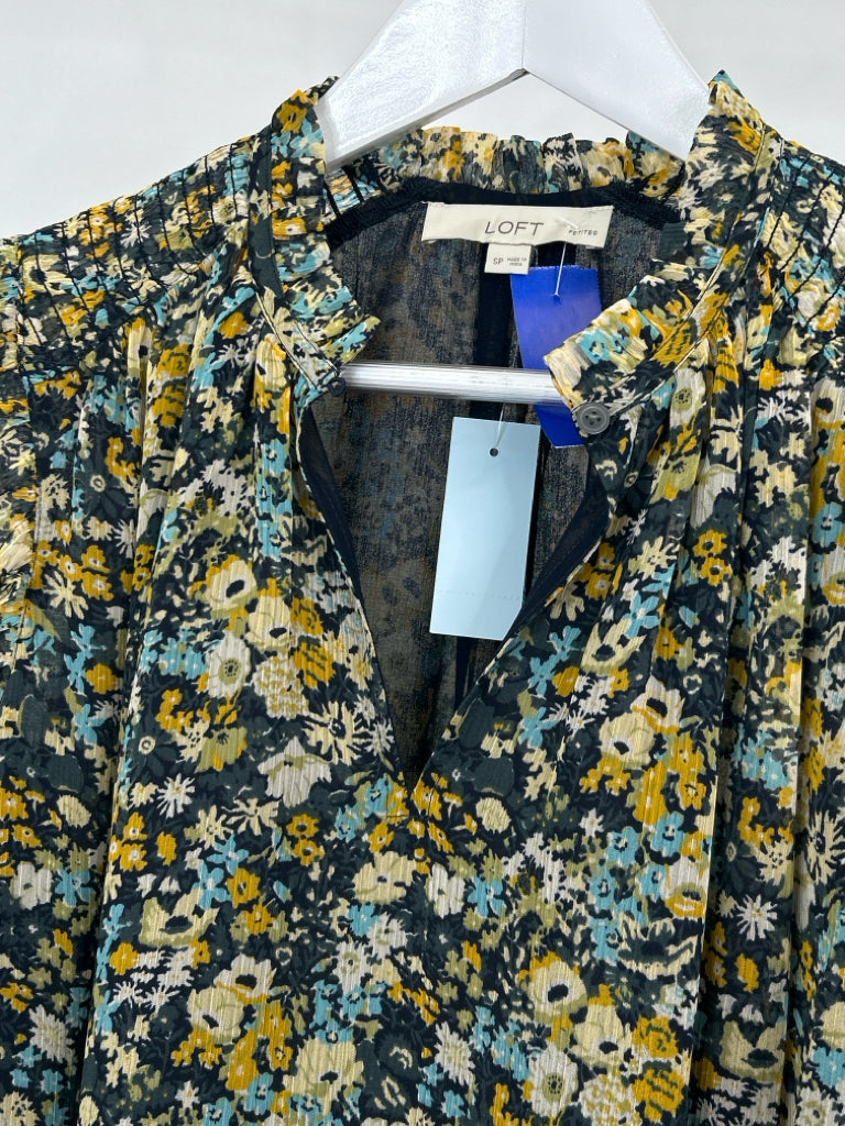 LOFT Size SP NAVY FLORAL Women's Top