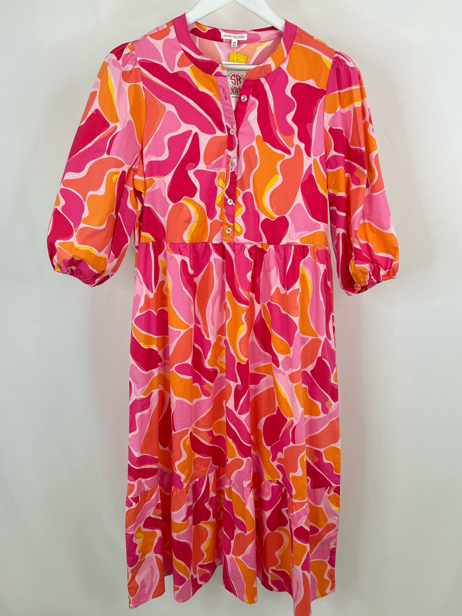 MARY SQUARE Size M pink & orange Women Dress