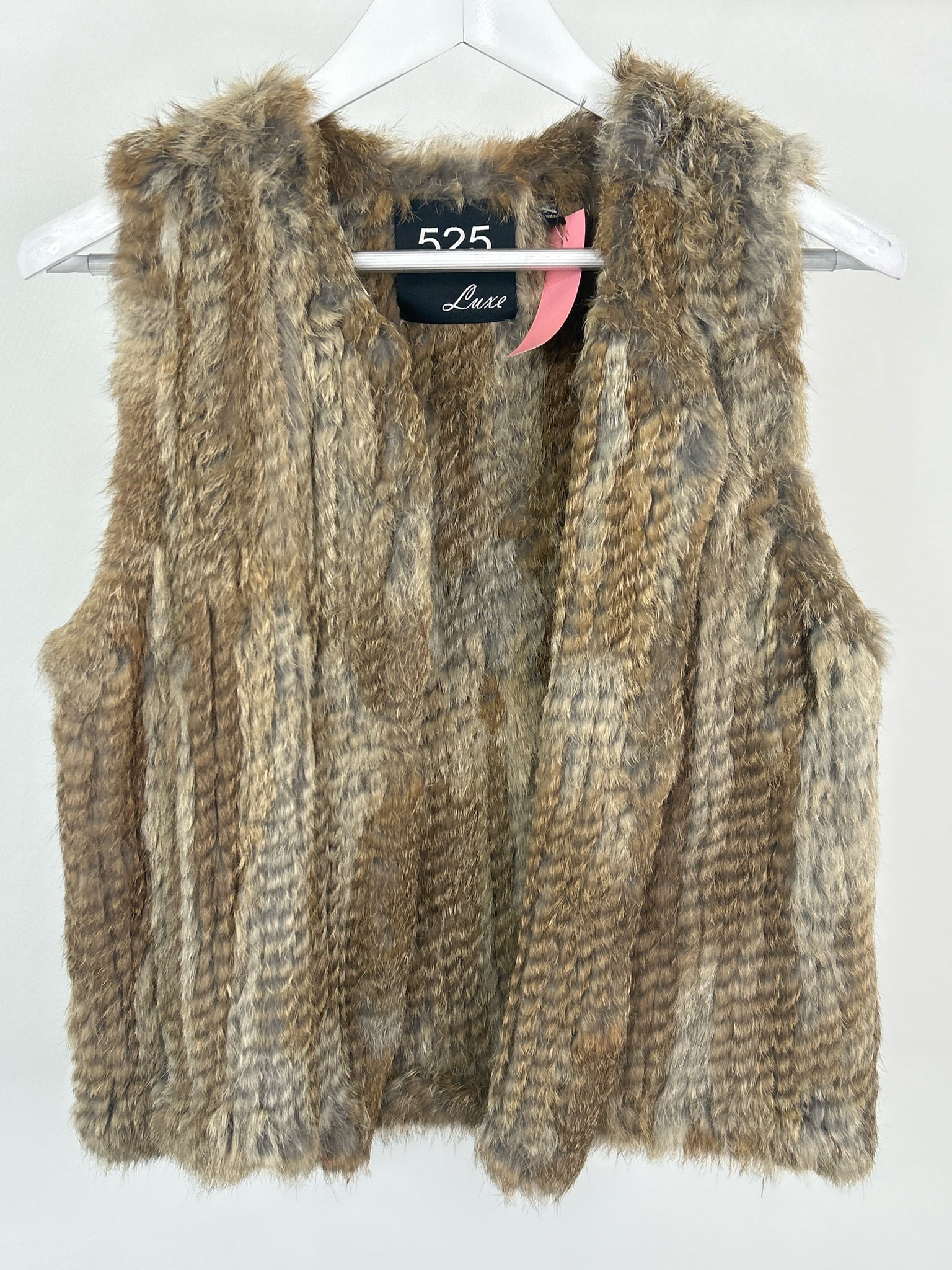 525 AMERICA Size L Brown Print Women Vest