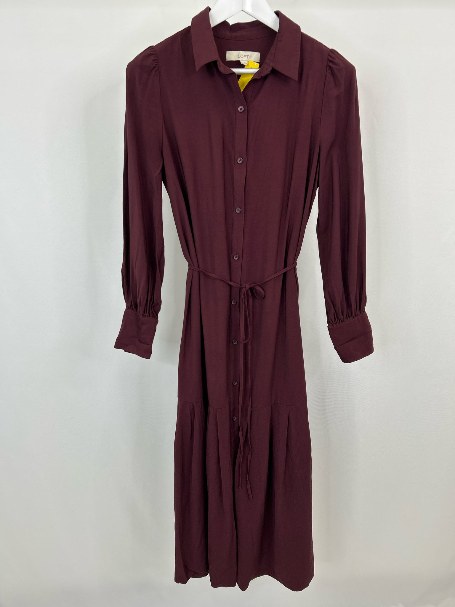 LOFT Size 6 Burgundy Women Dress