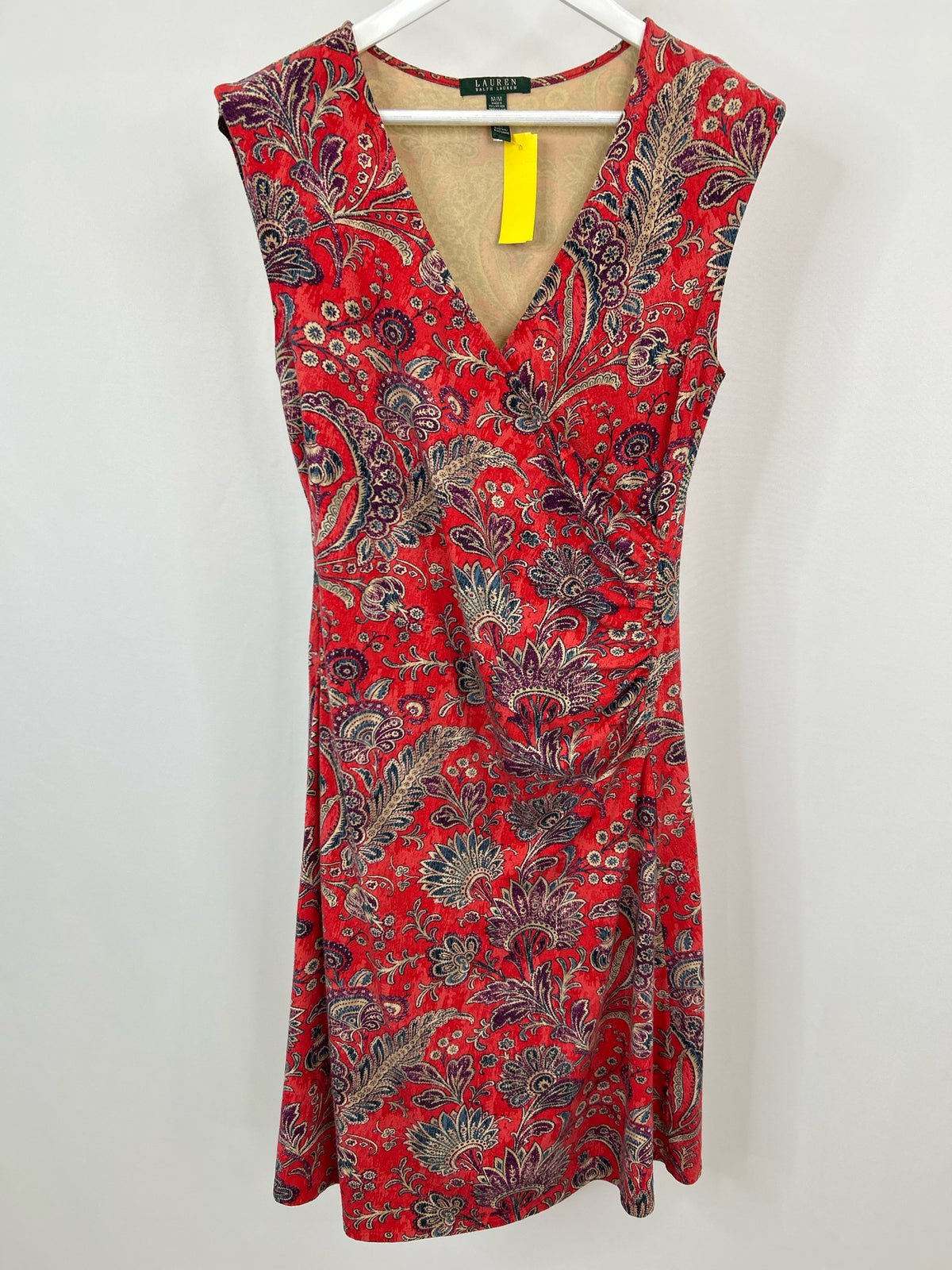 Lauren Ralph Lauren Size M Red Print Women Dress