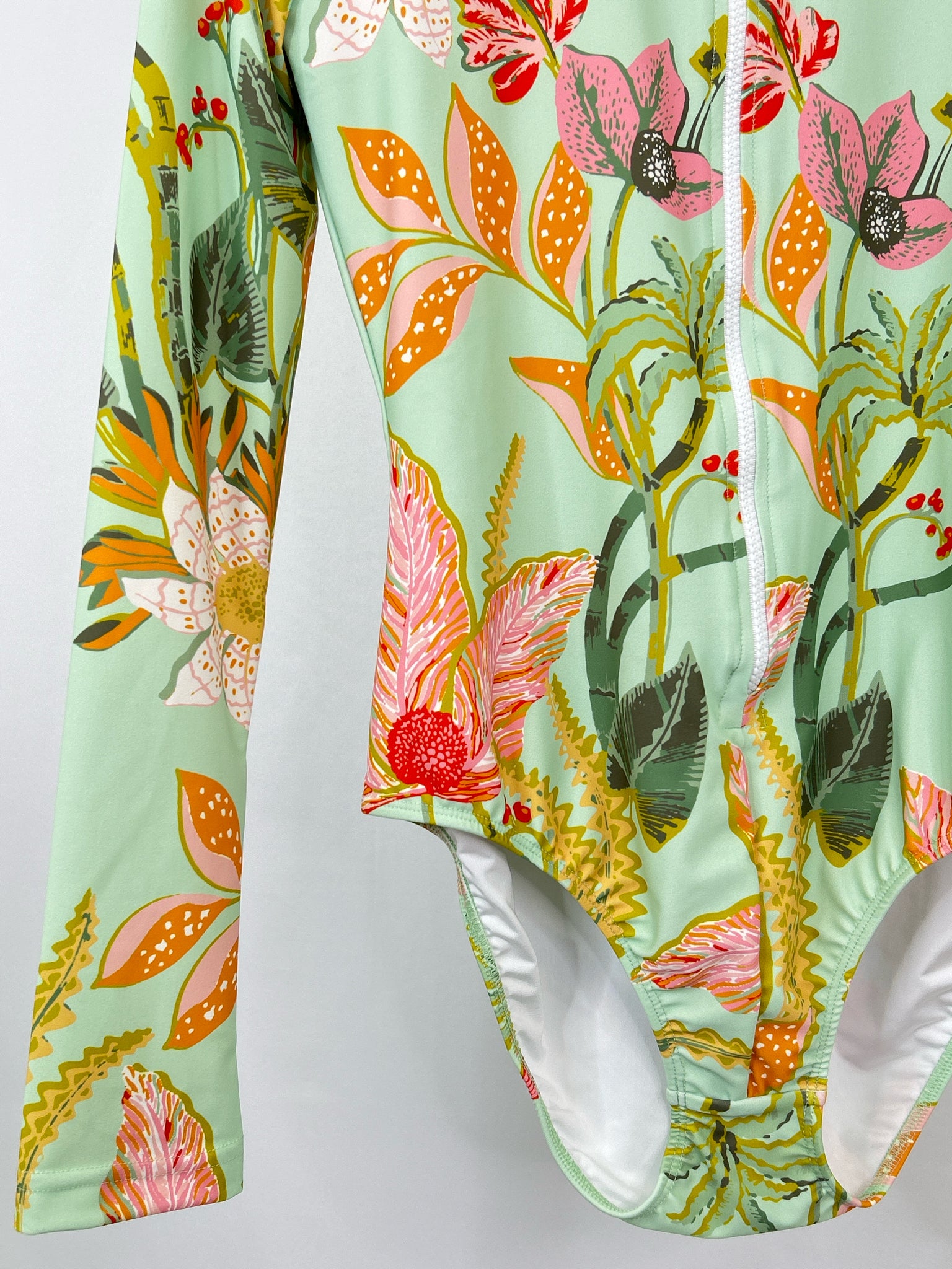 SPARTINA 449 Size L Green Print Women Bathing Suit NWT