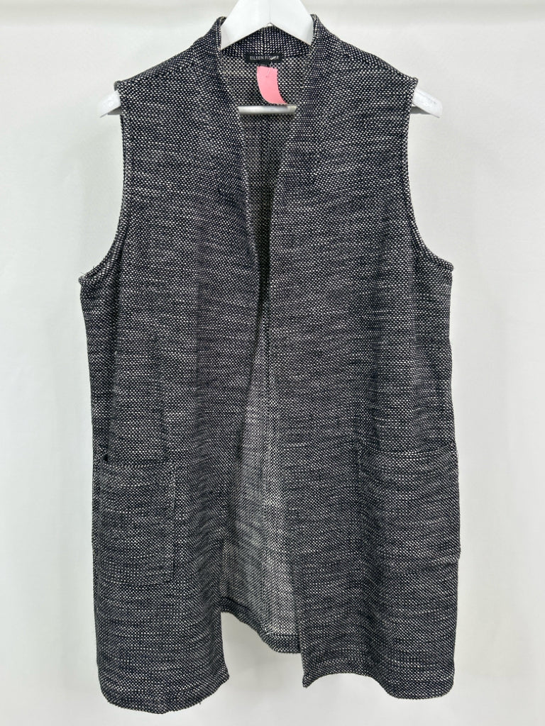 EILEEN FISHER Women Size XL Black and White Vest