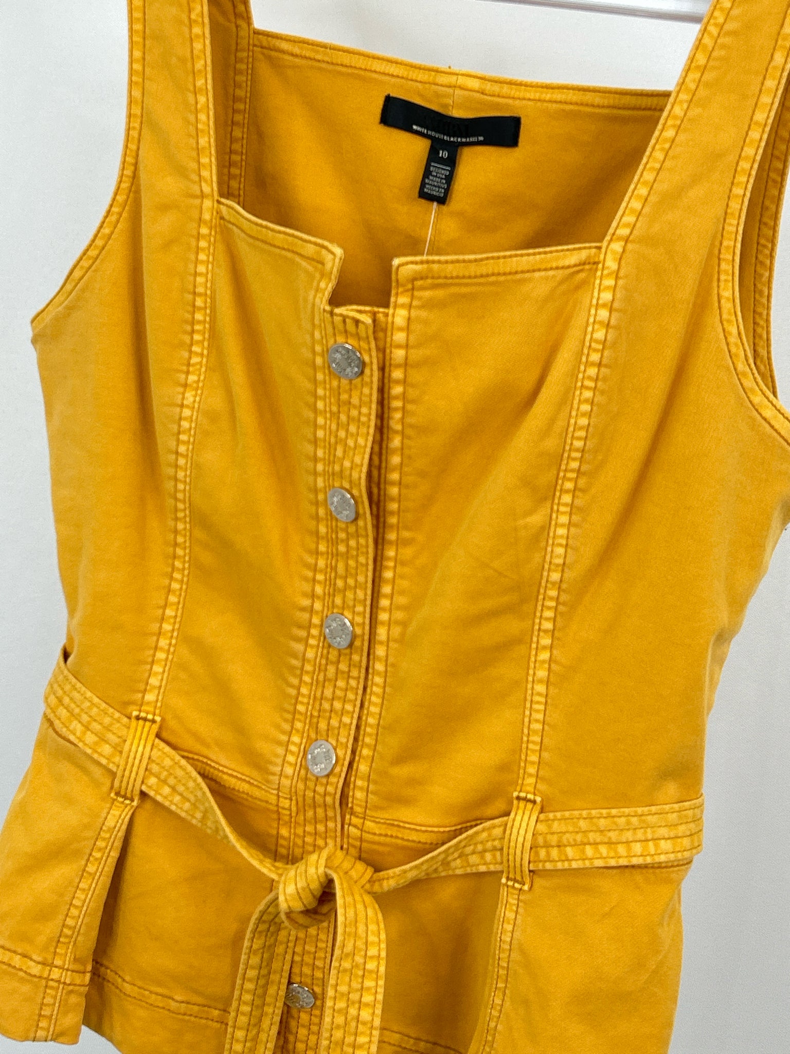 White House Black Market Size 10 Gold Women's Top