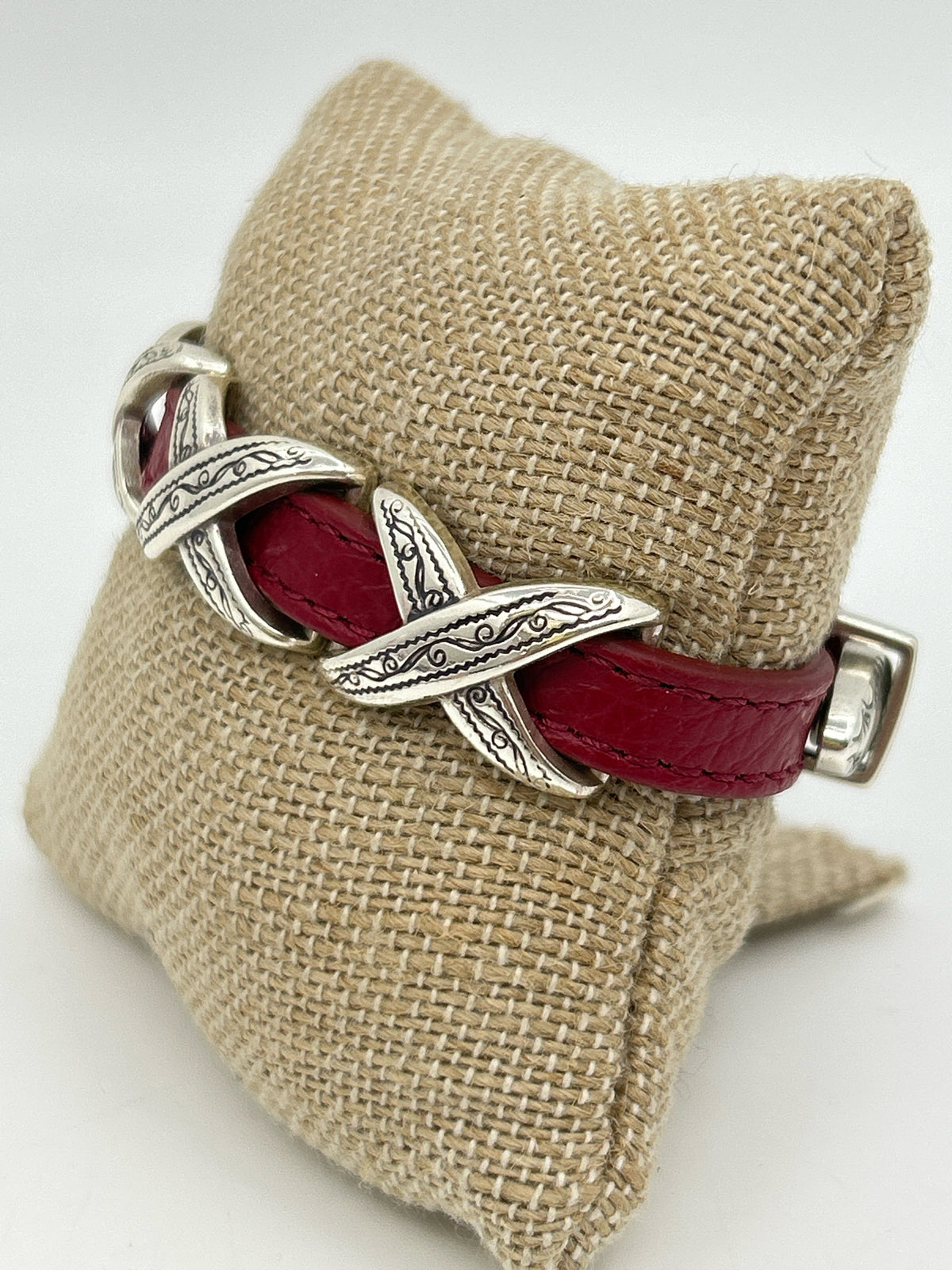 BRIGHTON Red & Silver Bracelet