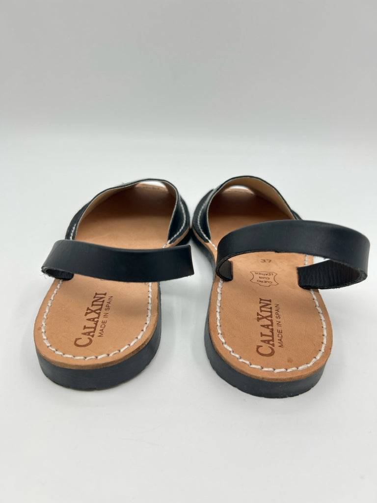 Calaxini Size 37 Black Women's Sandal