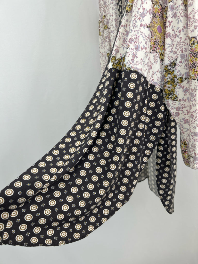 FREE PEOPLE Size L LAVENDER FLORAL Women's Kimono