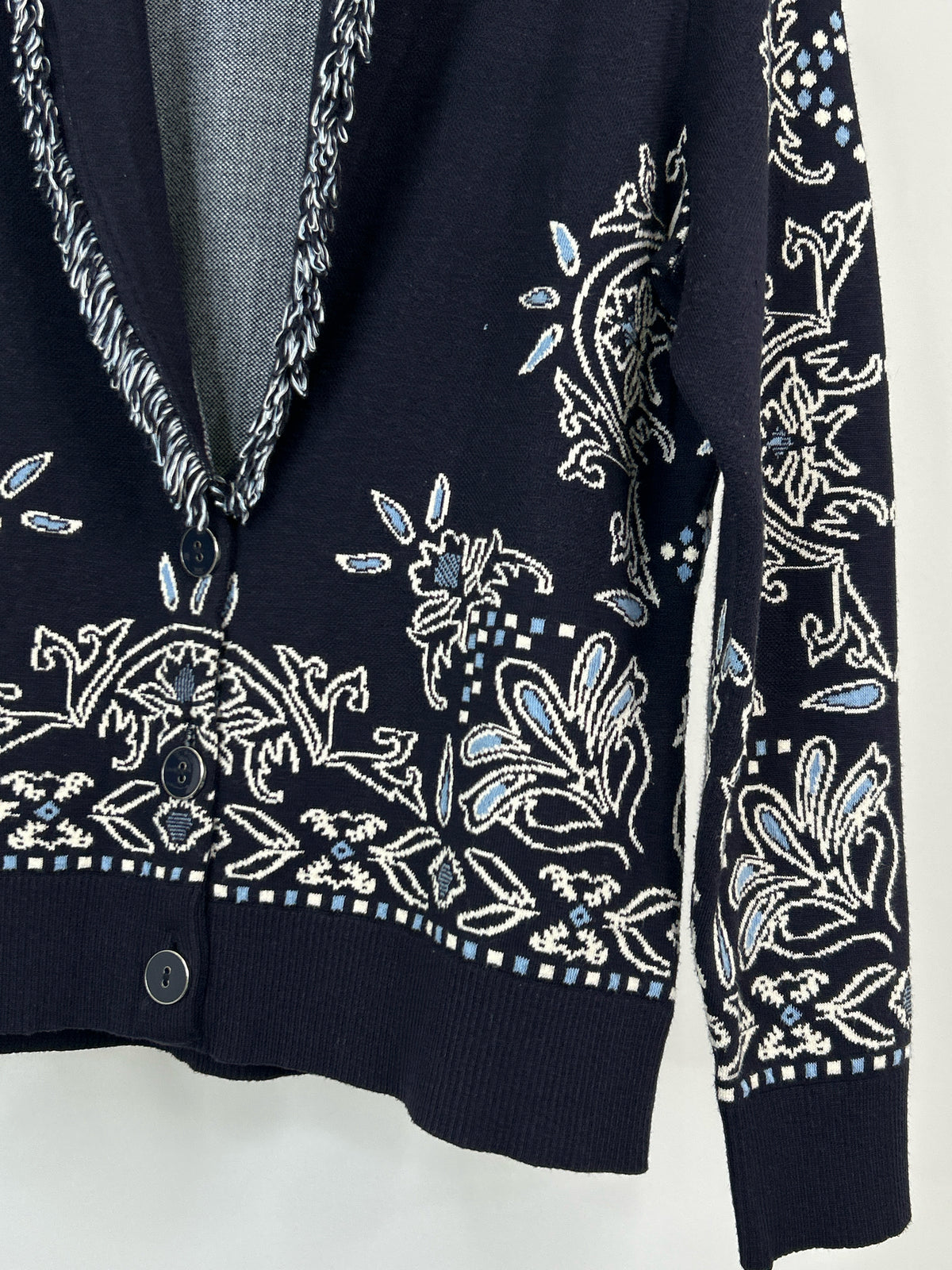 CHICO'S Size M Navy Women Cardigan