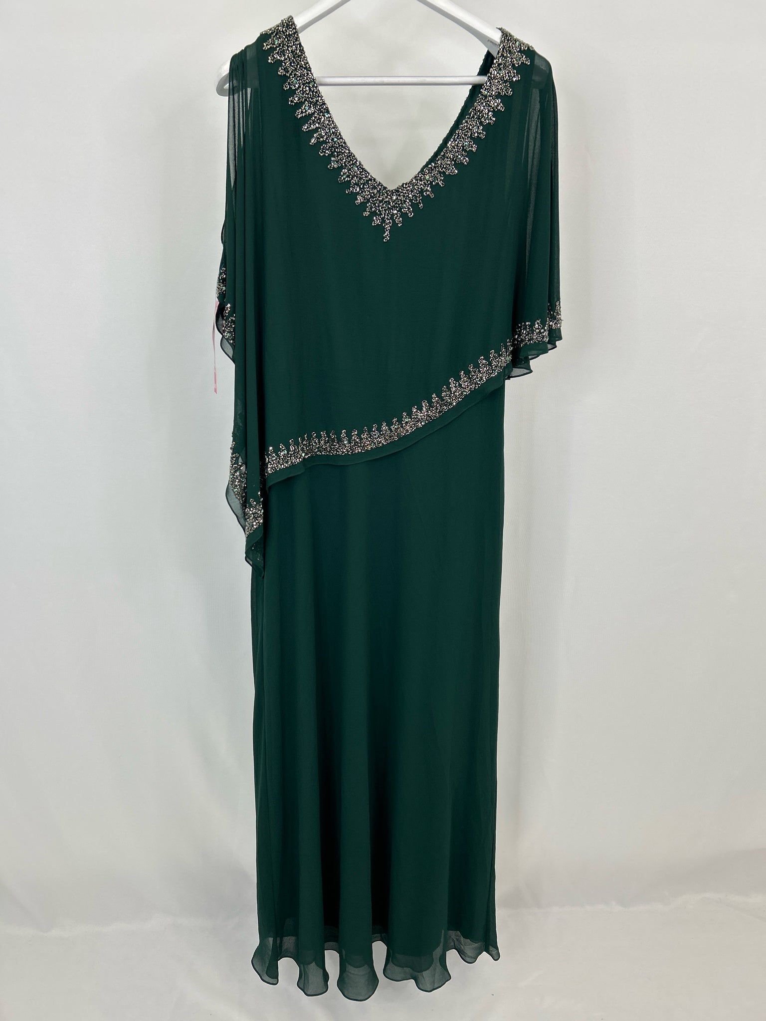 JKARA Size 16 Hunter Green Women Dress