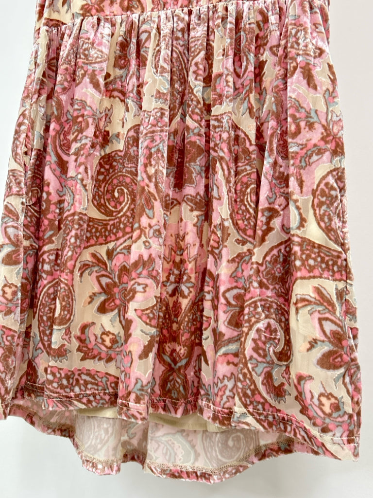 FREE PEOPLE Women Size S Pink Print Dress