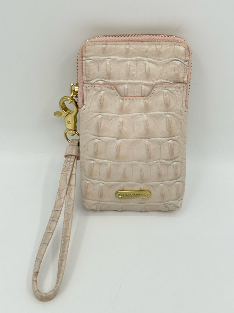 BRAHMIN pale pink Wristlet