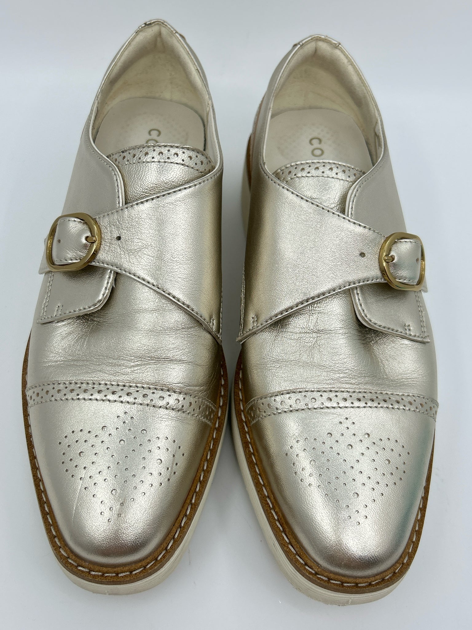 COLE HAAN Size 9B Gold Women Loafer