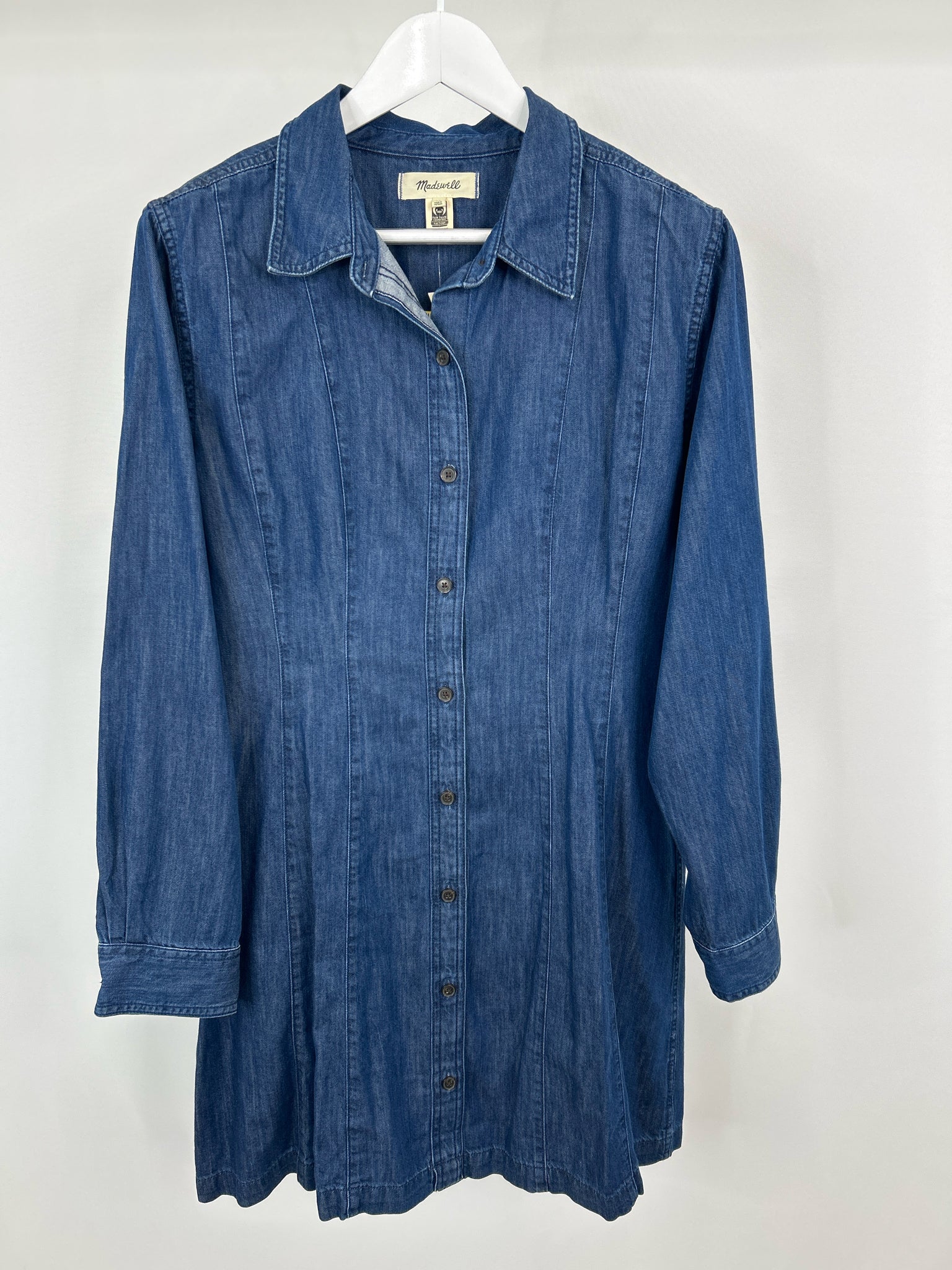 MADEWELL Size 14 Blue Denim Women Dress NWT