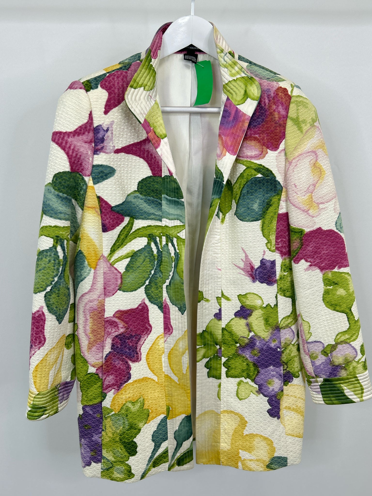 LINDA ALLARD ELLEN TRACY Size 10 FLORAL PRINT Women Jacket