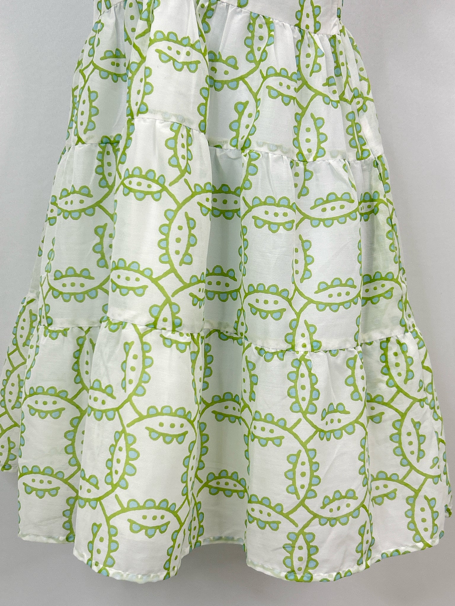 J. MARIE Size XS WHITE & GREEN Women Dress