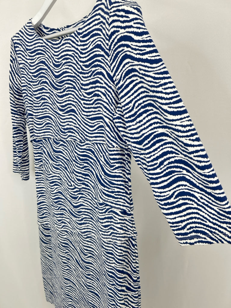 J MCLAUGHLIN Size L blue and white Dress