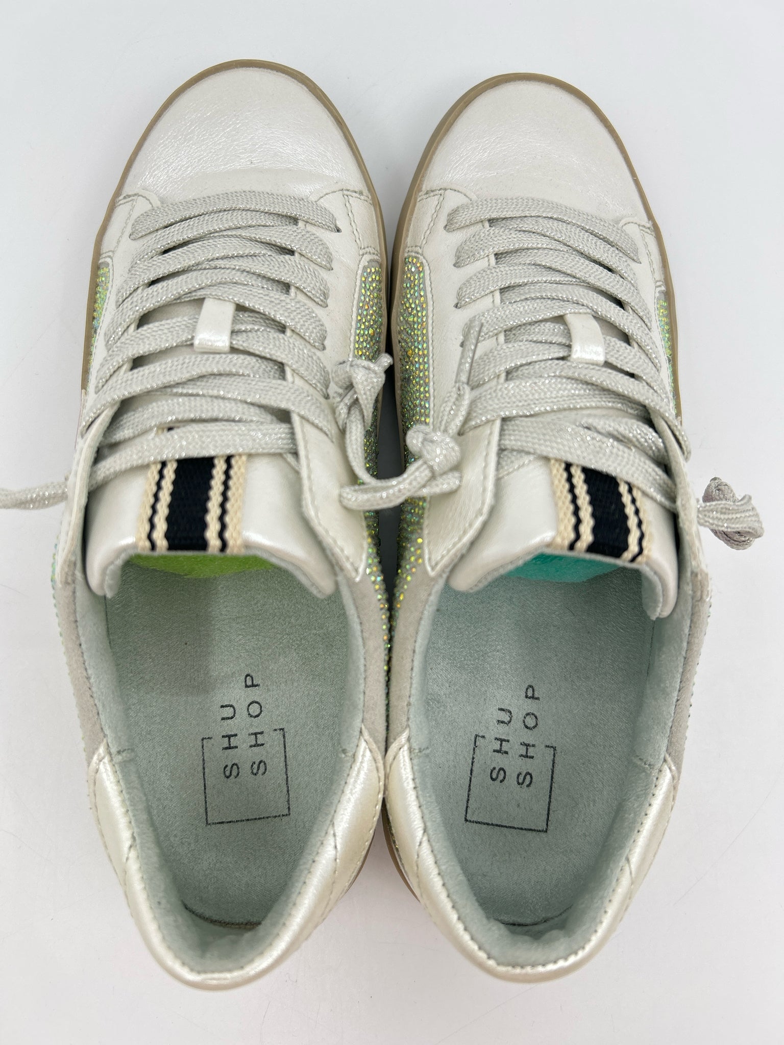 SHU SHOP Size 6.5 Silver Metallic Women Sneakers