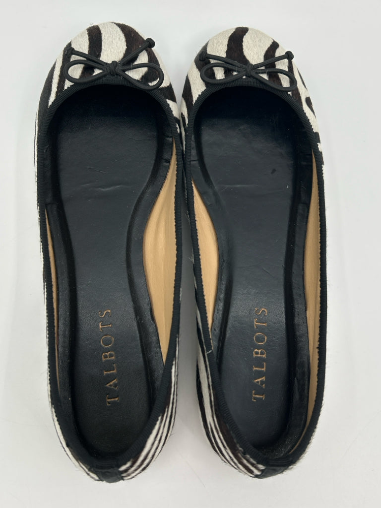 TALBOTS Women Size 7M White & Black Flats