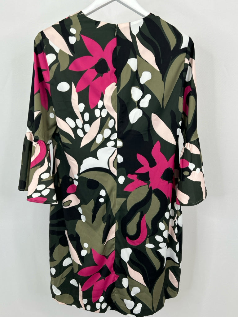 ABBEY GLASS NWT Size L Olive and Pink Dress