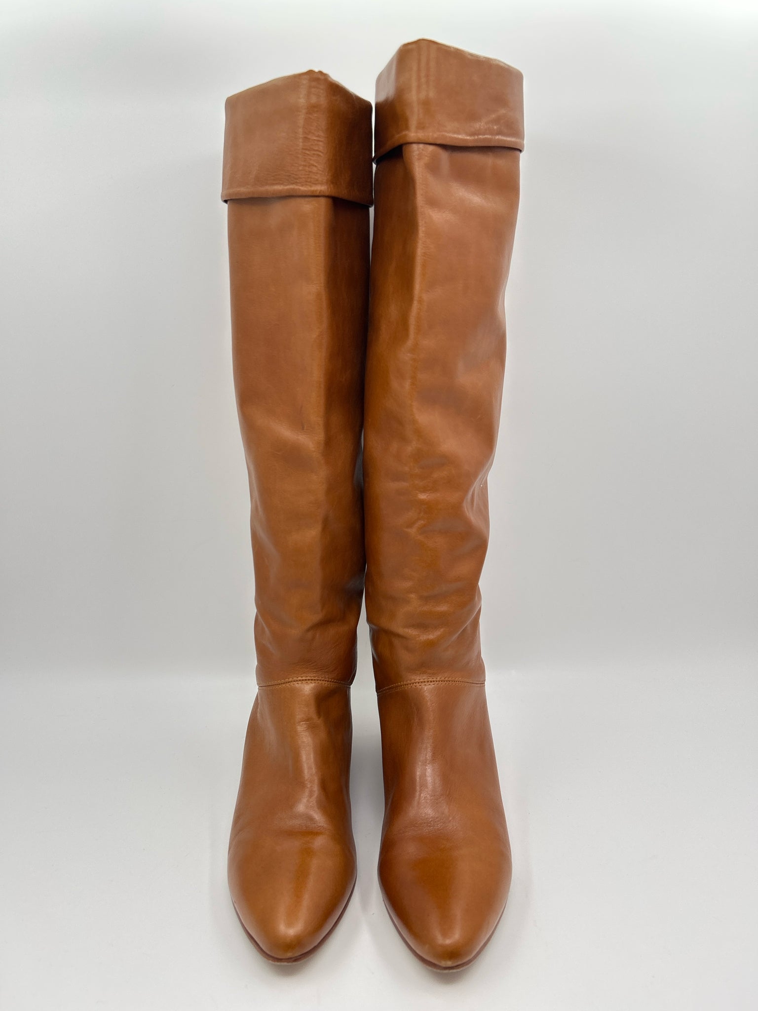 POUR LA VICTOIRE Size 8.5 COGNAC Women Boots