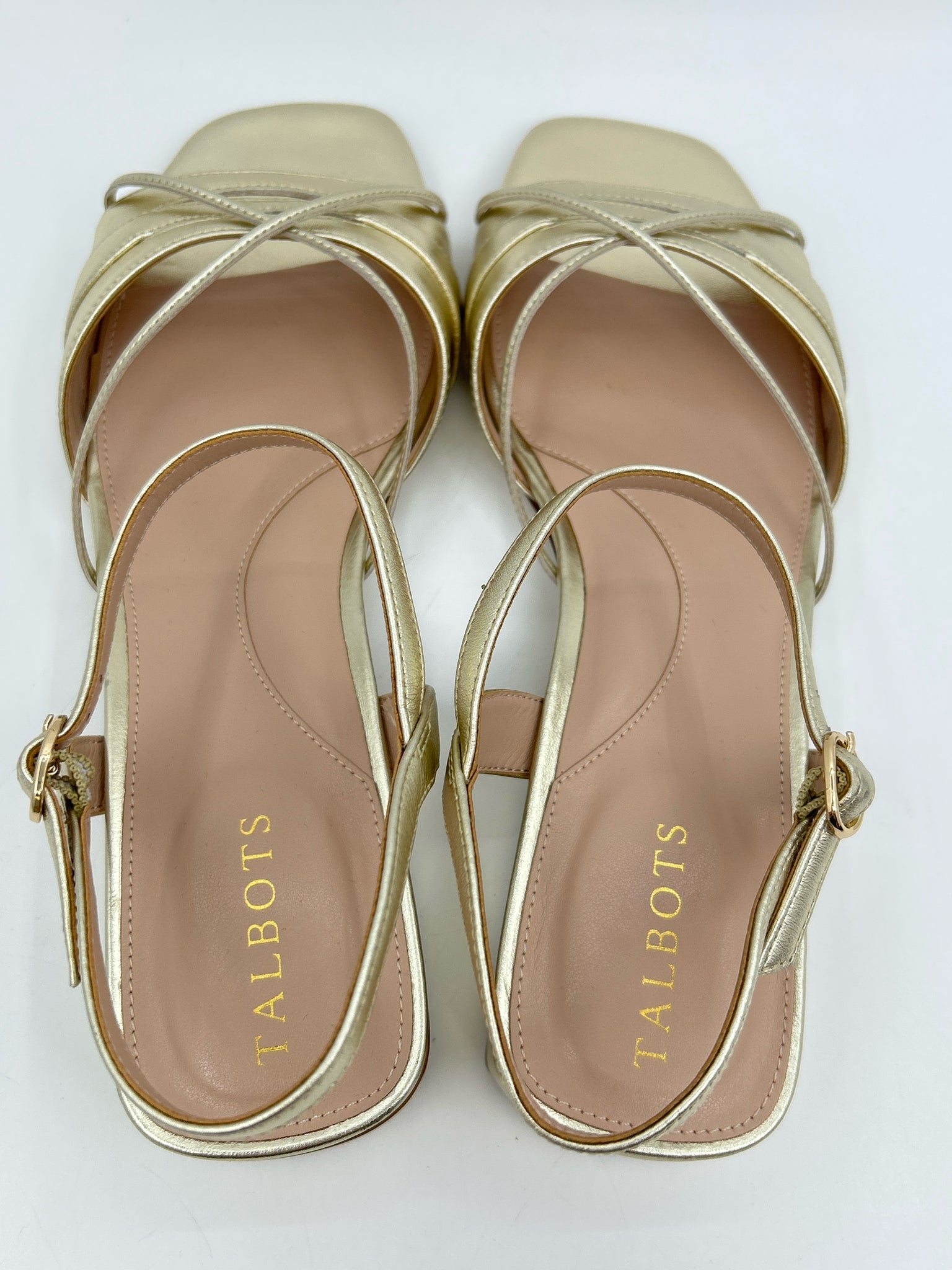 TALBOTS Size 10M gold metallic Women Sandal