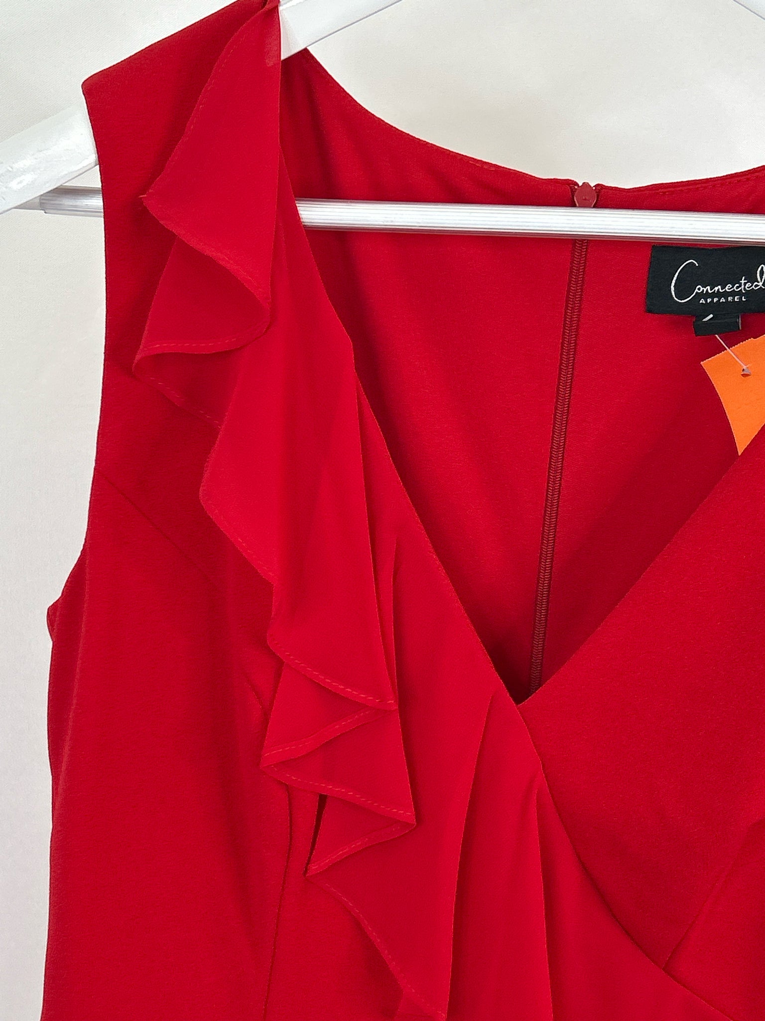 CONNECTED APPAREL Size 10P Red Women Dress