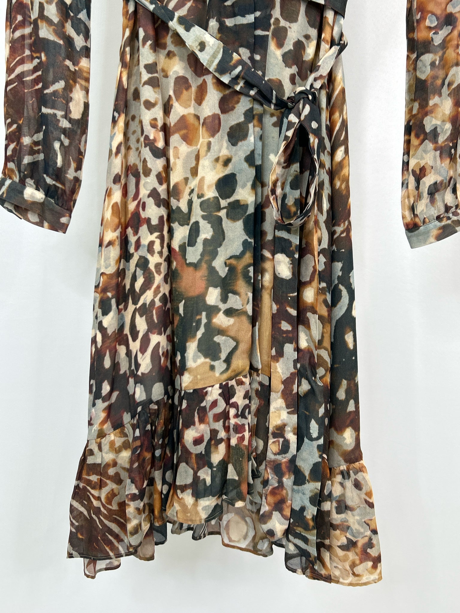 MASSIMO DUTTI Size 4 BROWN AND GREY Women Dress