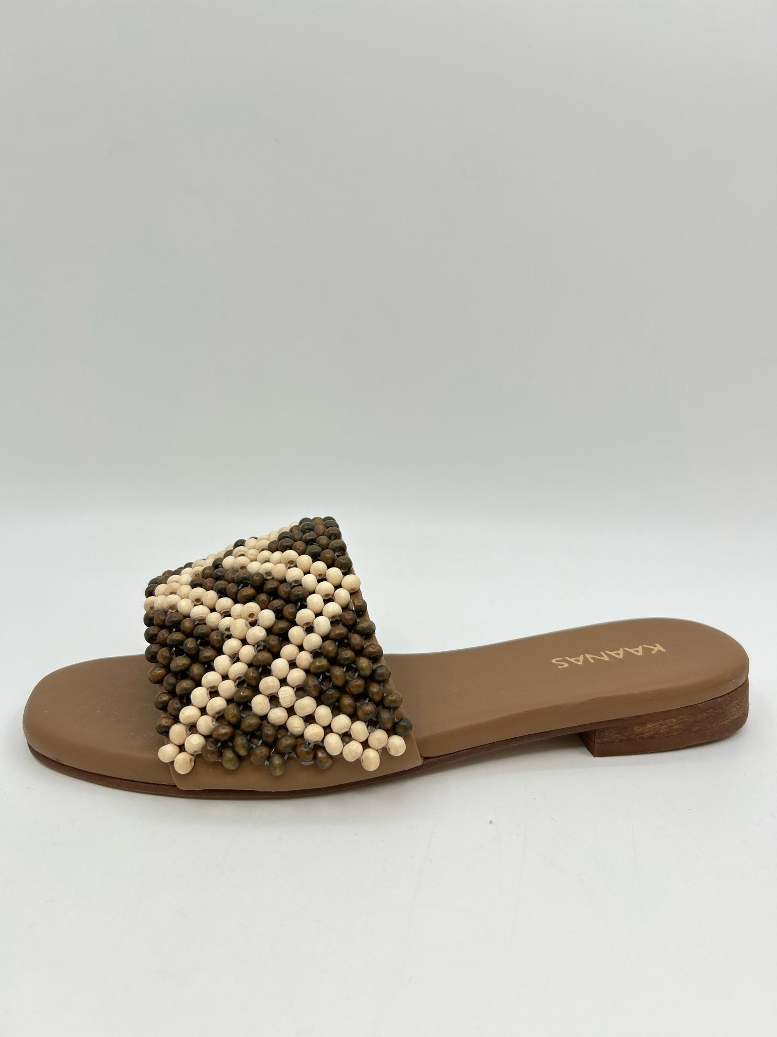 KAANAS Size 8 BROWN AND BEIGE Women Sandal