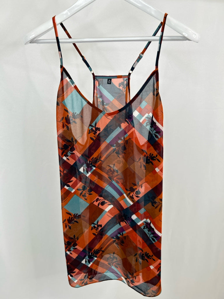 CABI Women Size XL Orange Print 2-piece Set