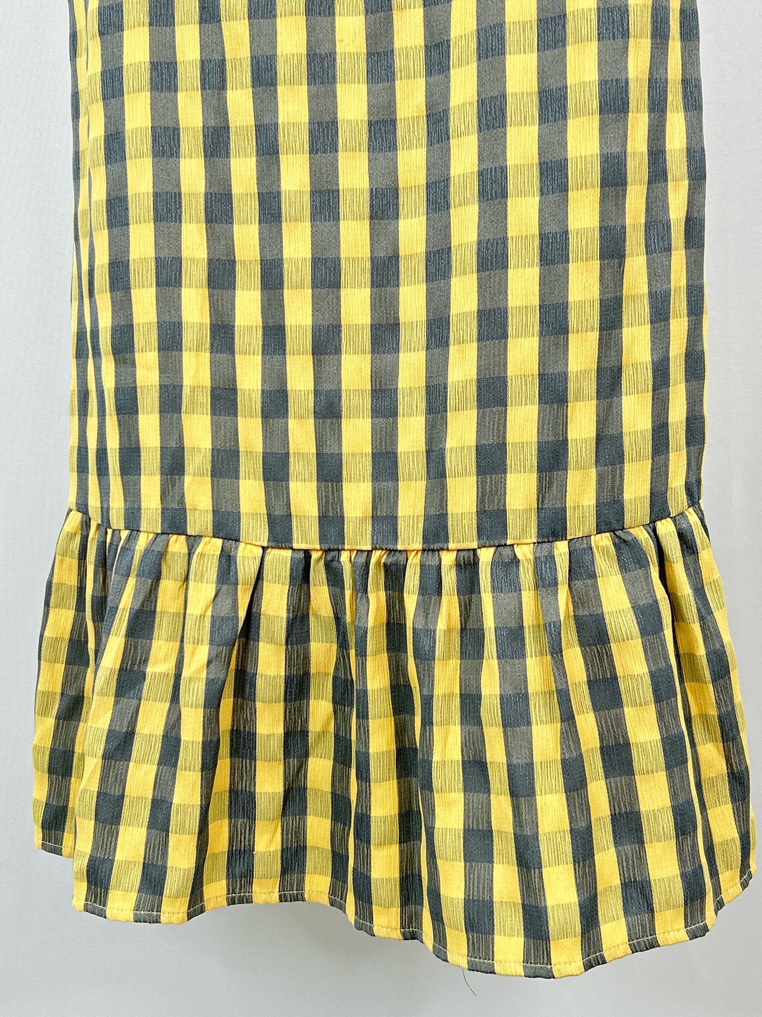GILLI Size M YELLOW CHECKERED Women's Dress
