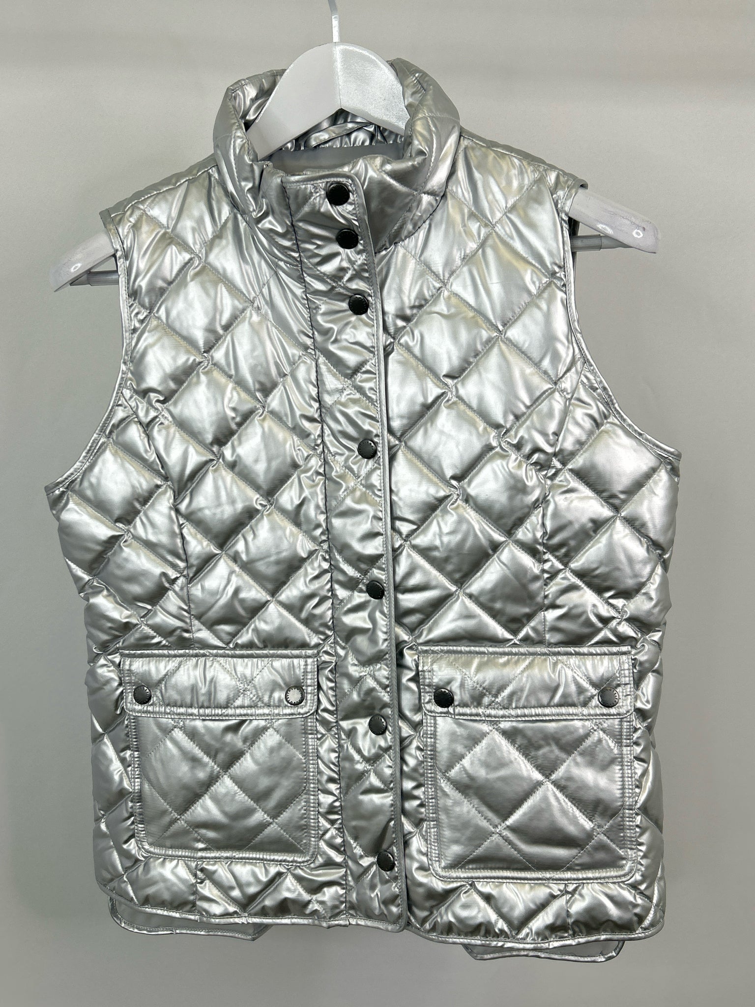 TALBOTS NWT Size ps METALLIC SILVER Women Vest