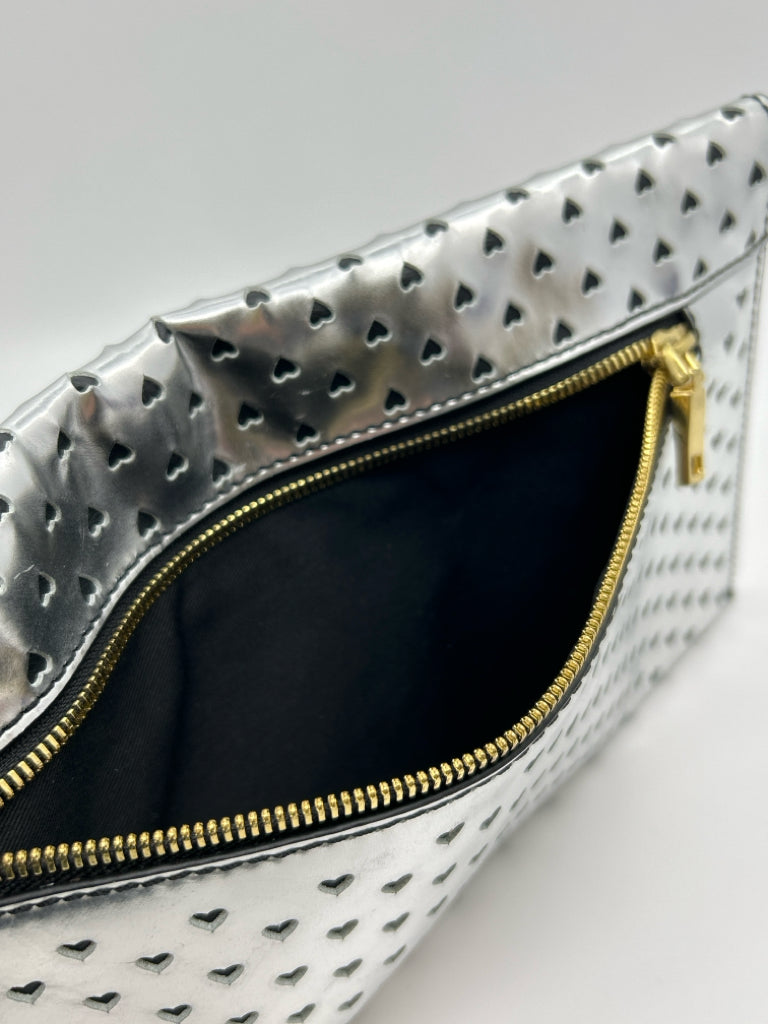 J CREW Silver and Black Clutch