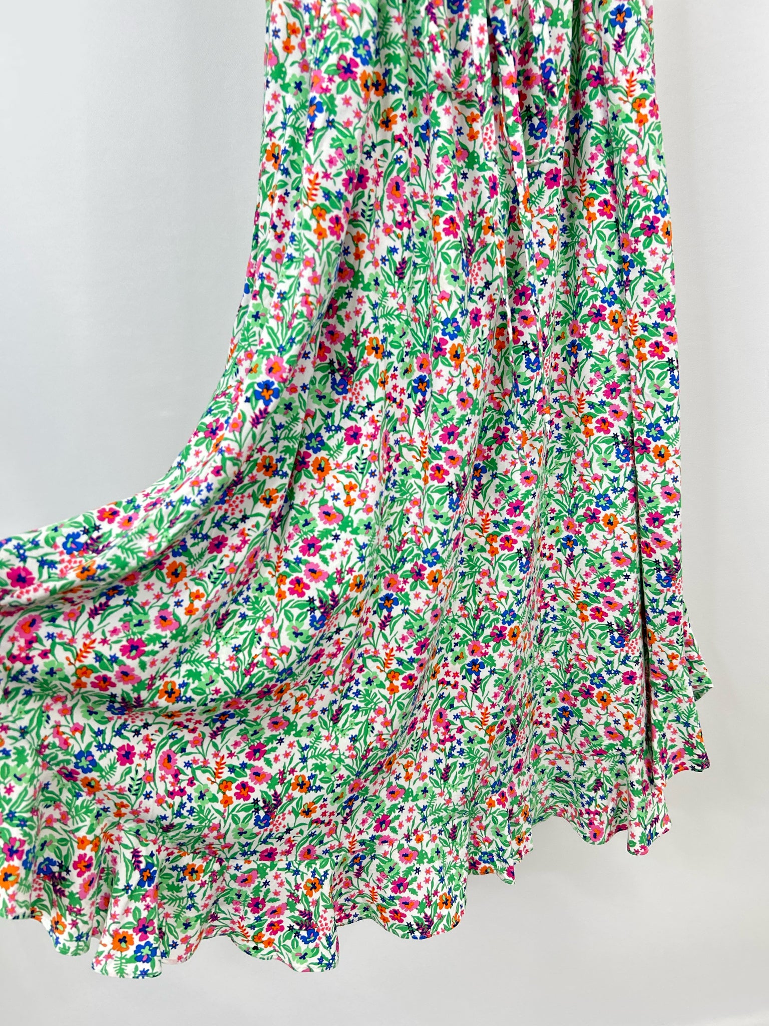 J. CREW Size 6 Green Floral Women Dress