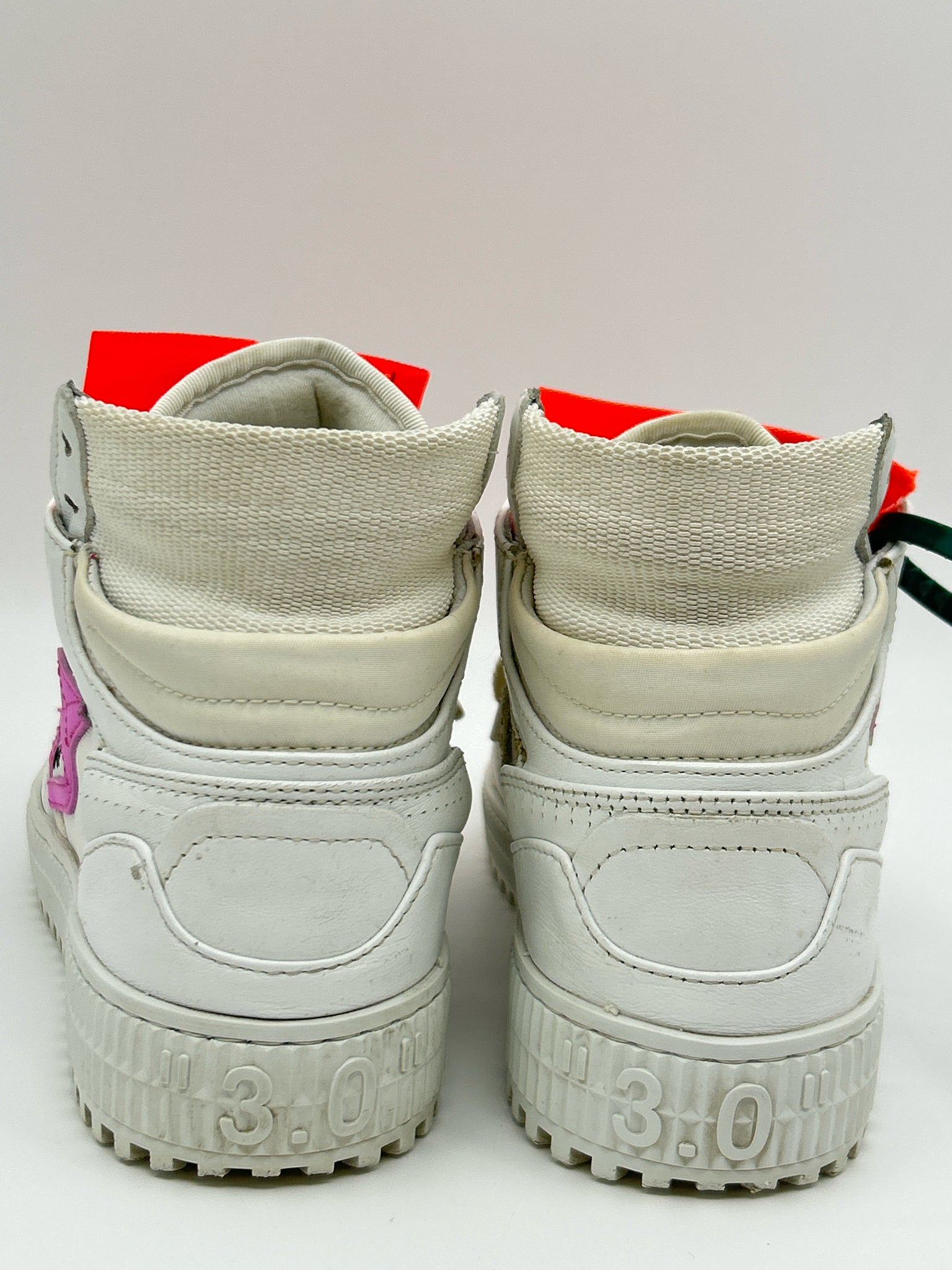OFF-WHITE Size 36 White Print Women Sneakers