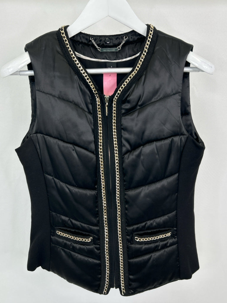 White House Black Market Women Size S Black Vest