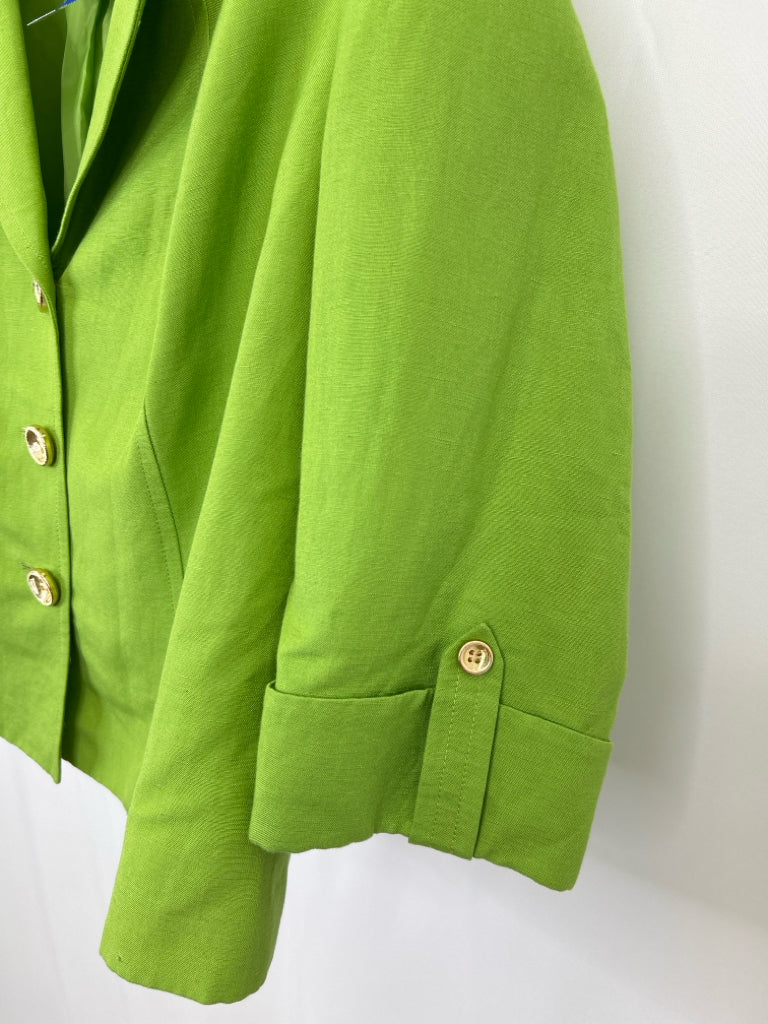 TAHARI Size 18W Lime Green Women's Blazer