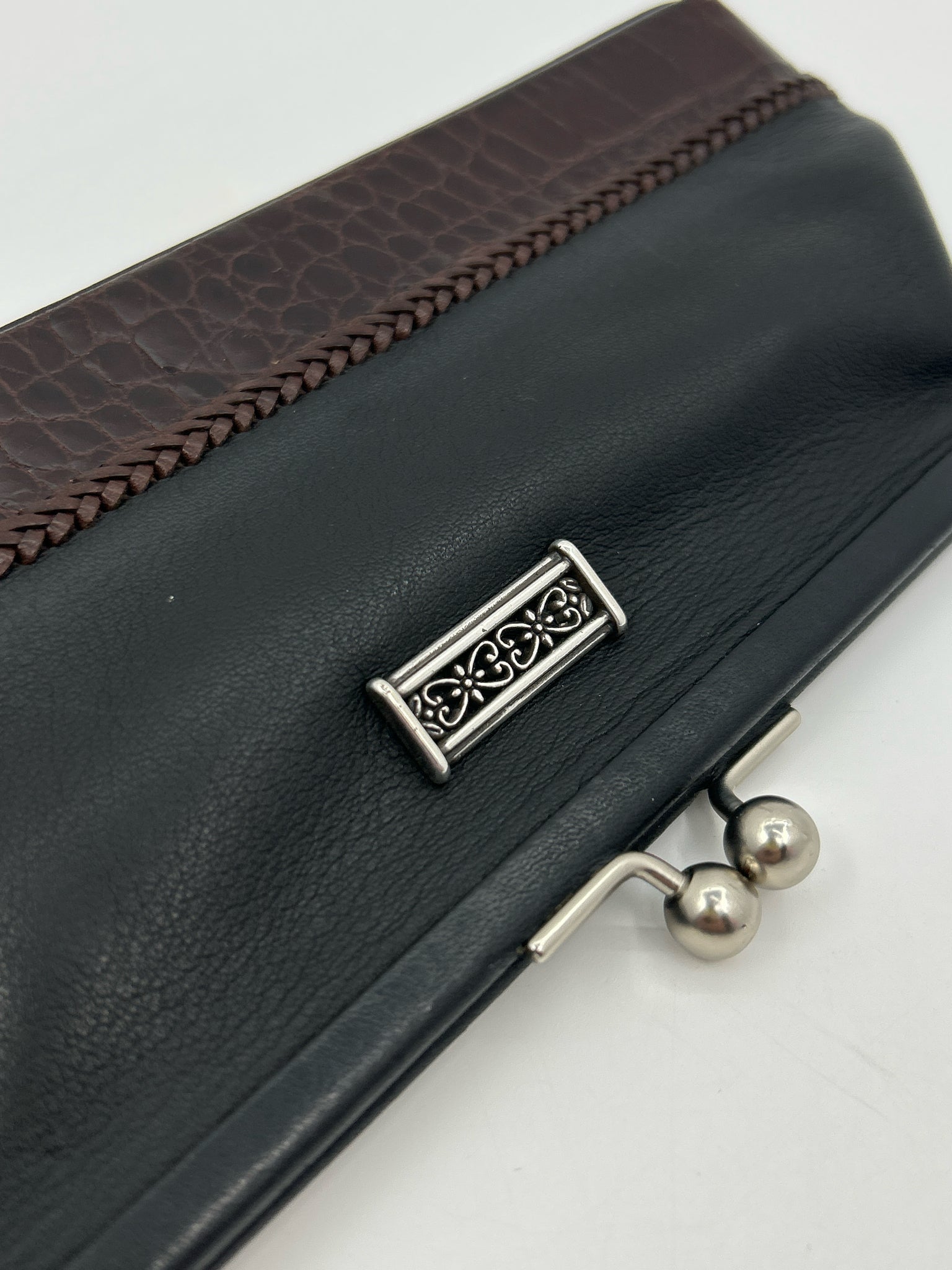 BRIGHTON black and brown Women Clutch